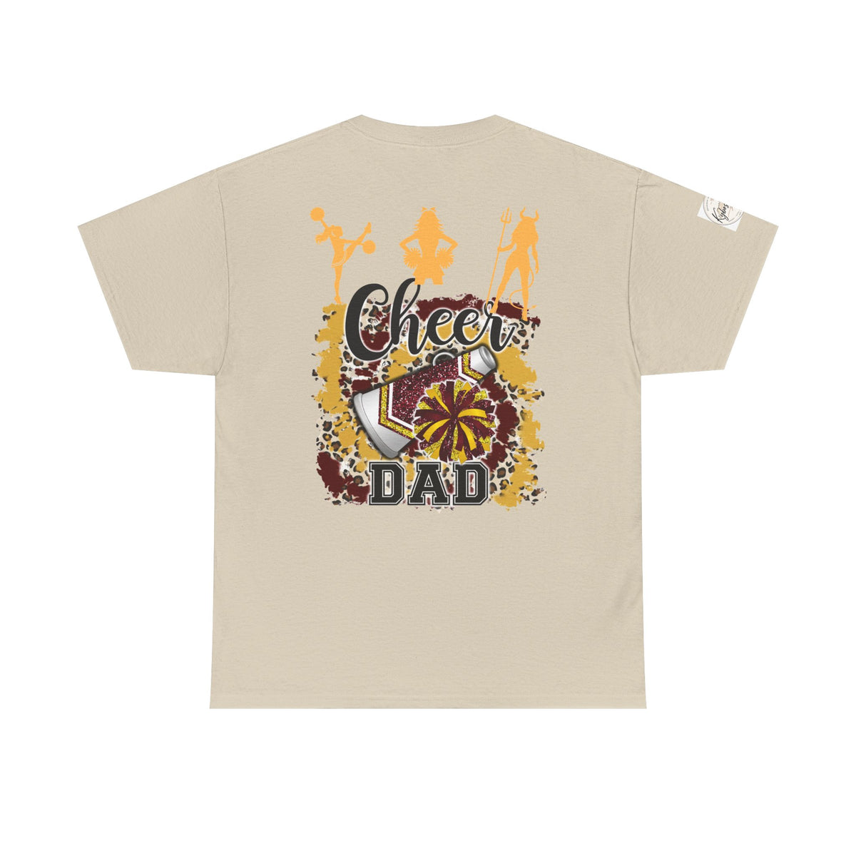 Cheer Dad T-Shirt — Pom Pom Cheerleader Silhouette Tee