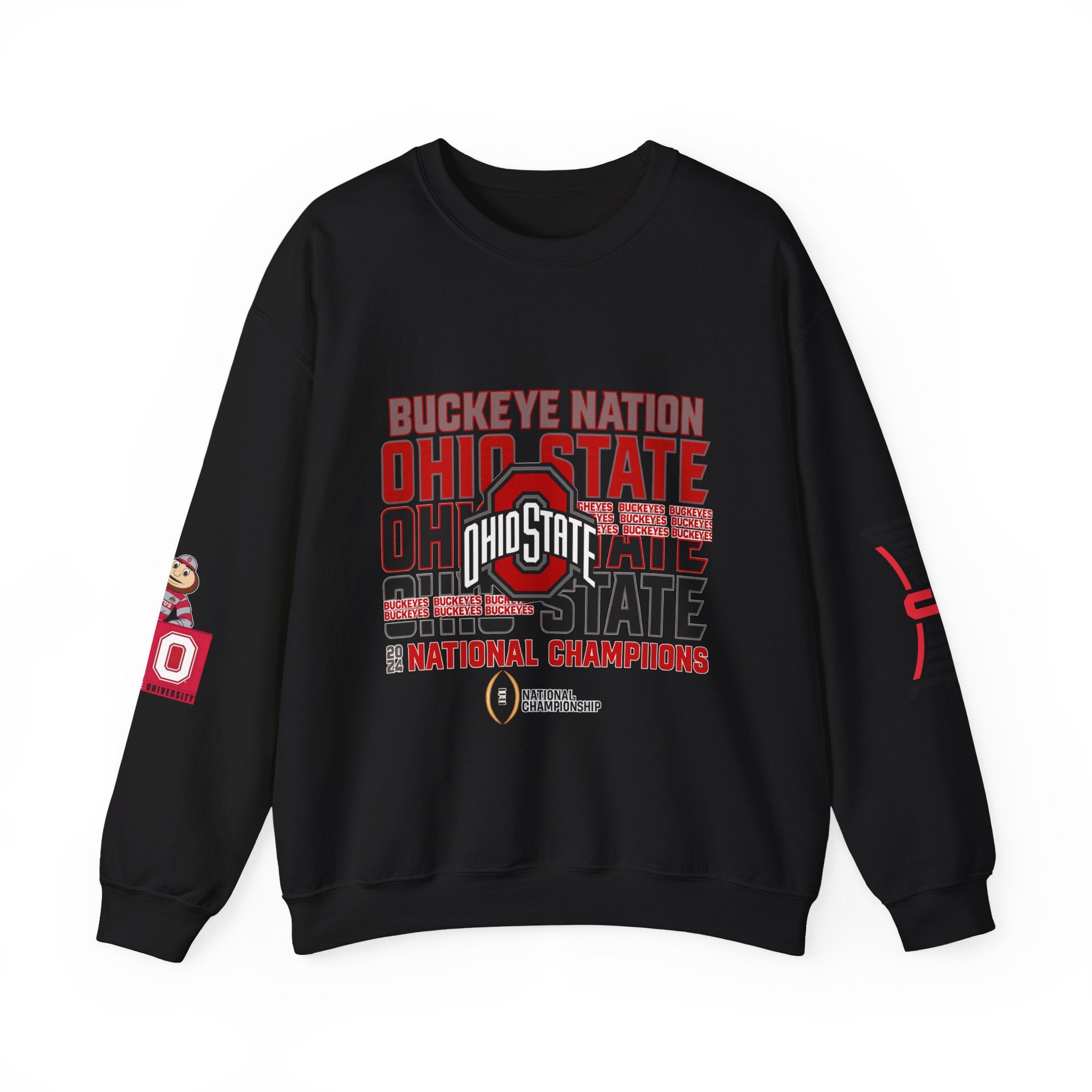 Ohio State Buckeyes Crewneck Sweatshirt – Buckeye Nation National Champions Design