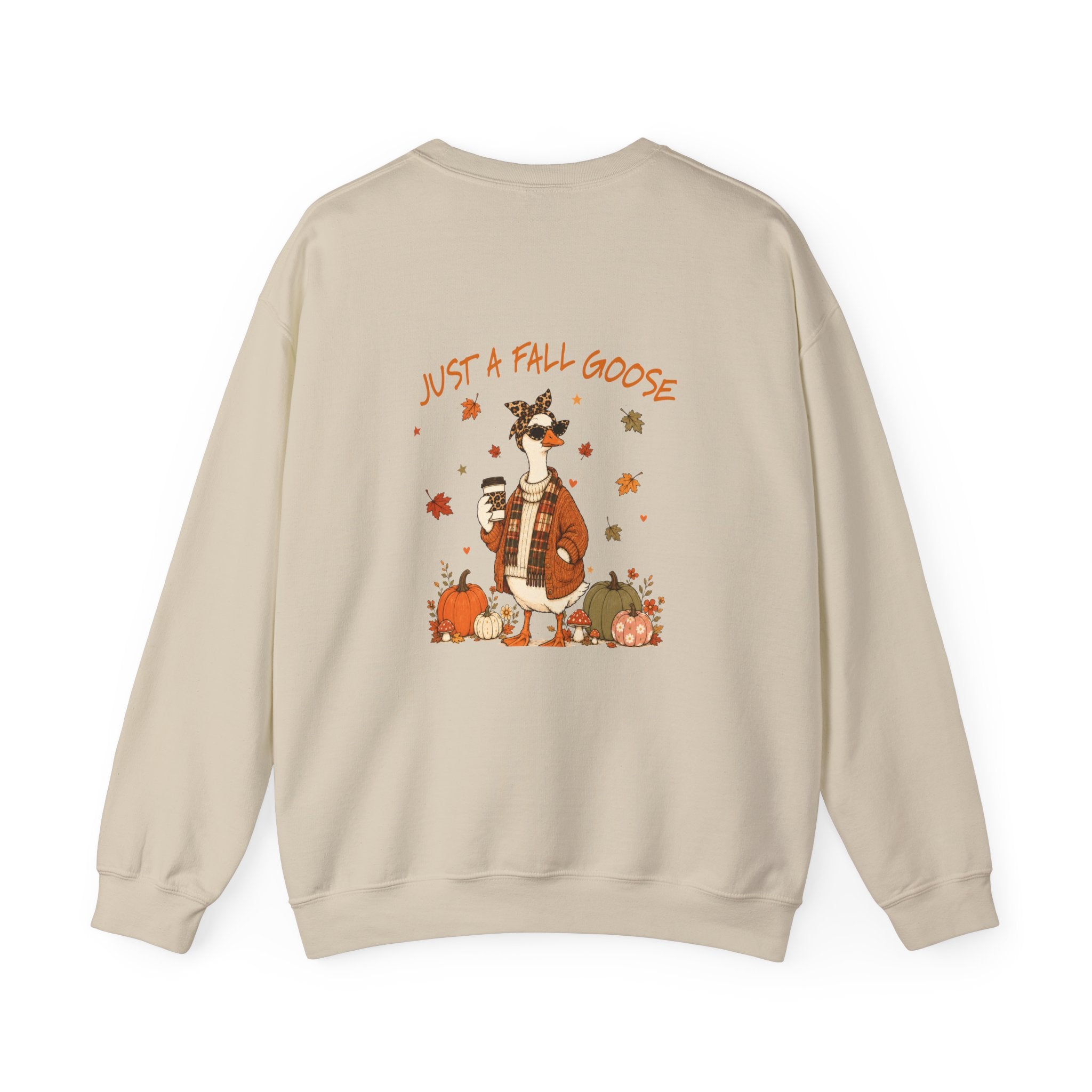 Crewneck Sweatshirt — "Just a Fall Goose" Autumn Graphic, Marshall Health Network Logo