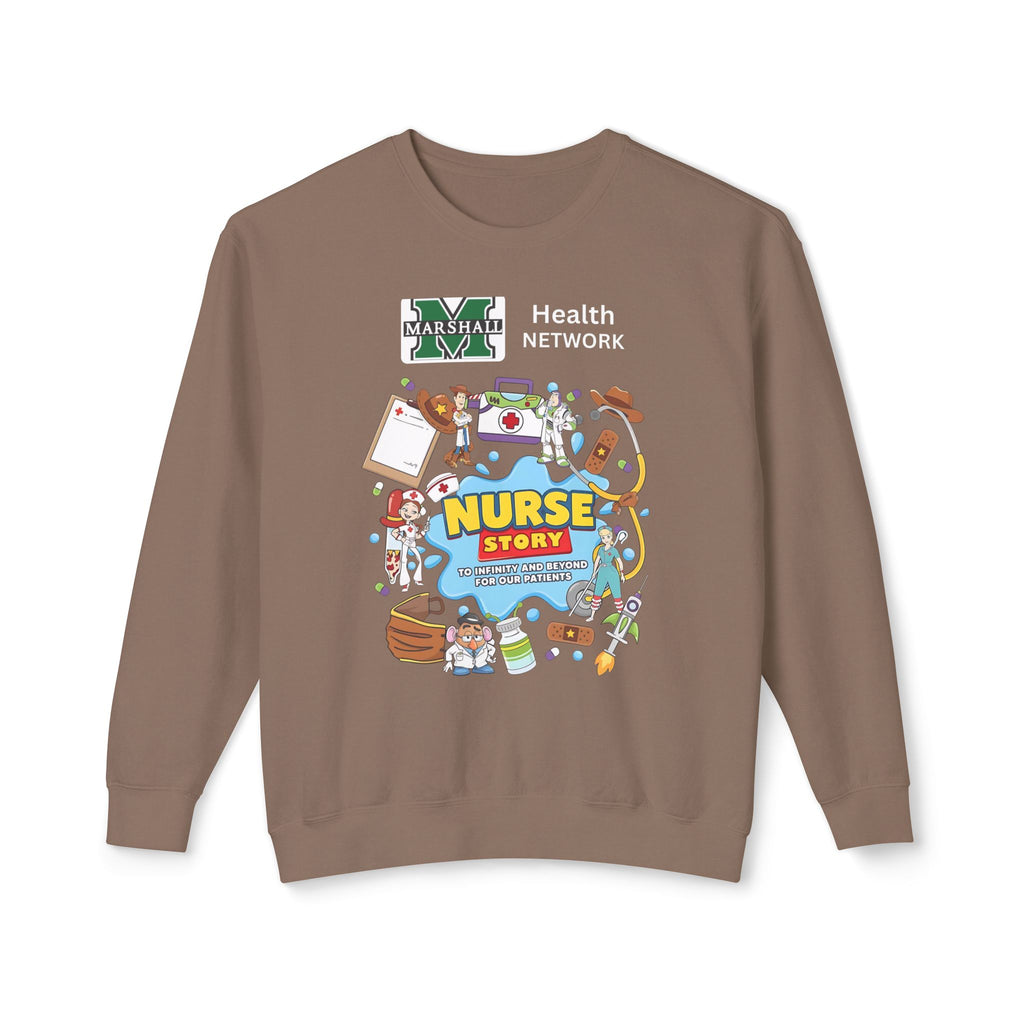 Nurse Story Crewneck Sweatshirt – Cute Medical Team Graphic Pullover