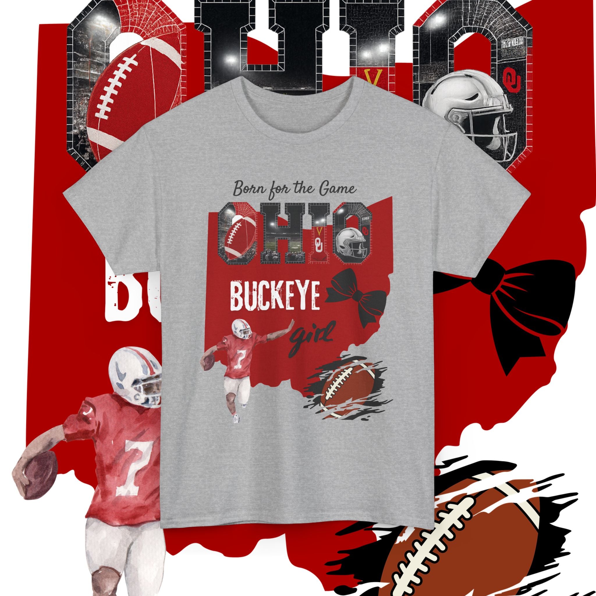 Buckeye Girl Tee — Ohio Football Born for the Game