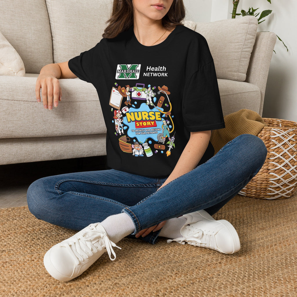 Nurse Story Graphic T‑Shirt — Marshall University School Nurse Gift