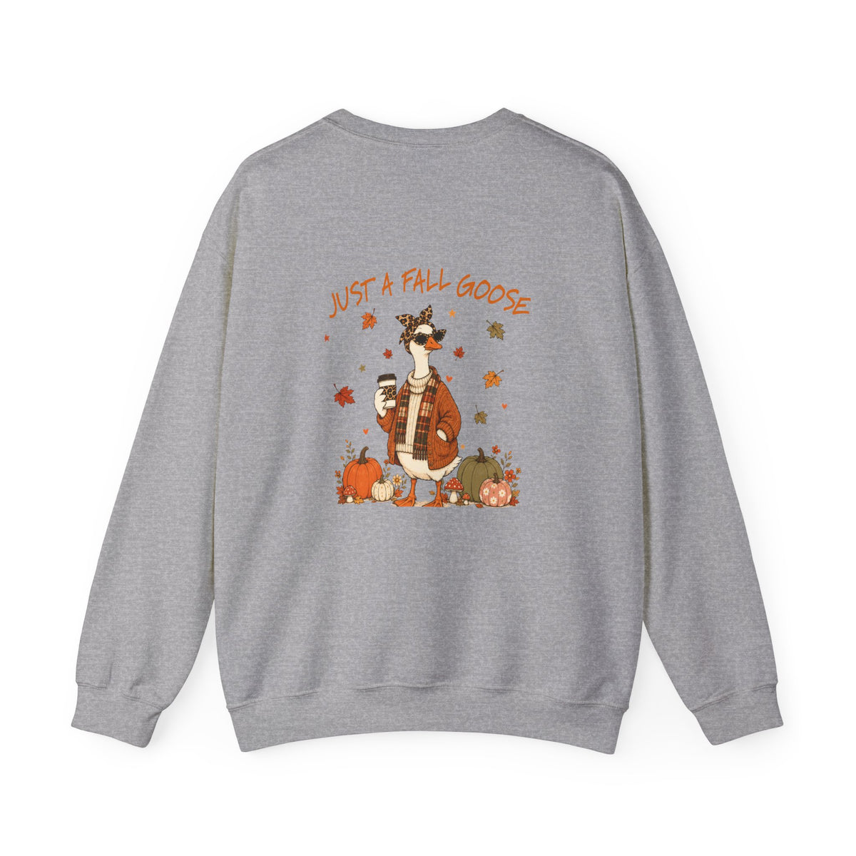 Crewneck Sweatshirt — "Just a Fall Goose" Autumn Graphic, Marshall Health Network Logo