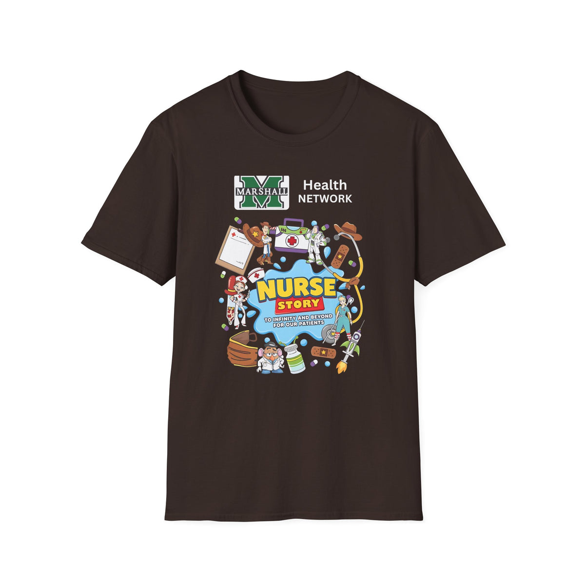 Nurse Story Graphic T‑Shirt — Marshall University School Nurse Gift