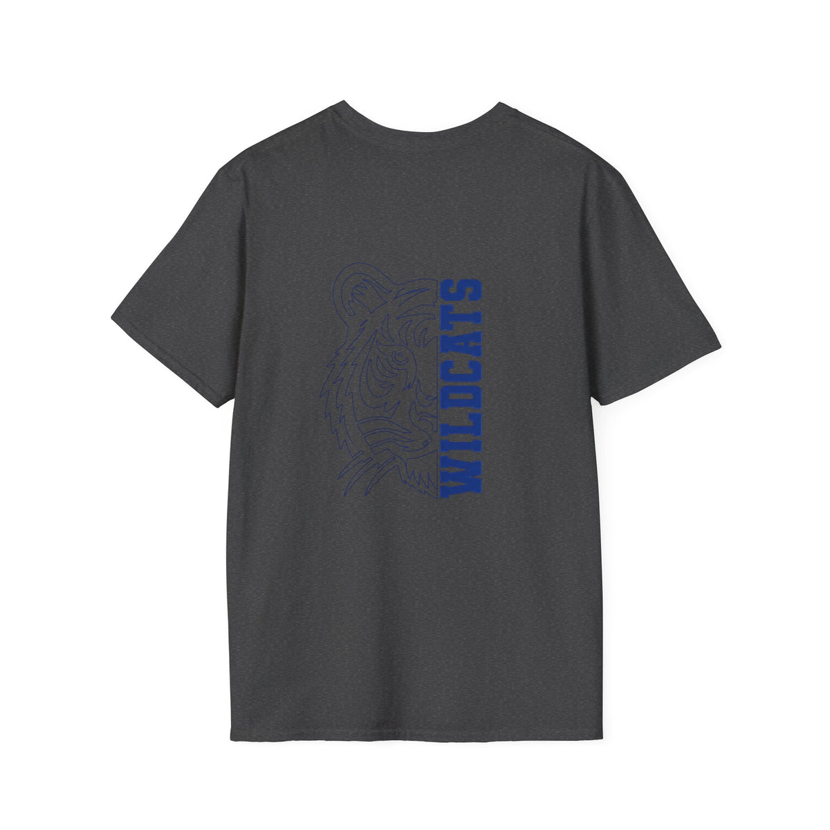 Wildcats Blue Distressed Block Letter T-Shirt — School Spirit Tee