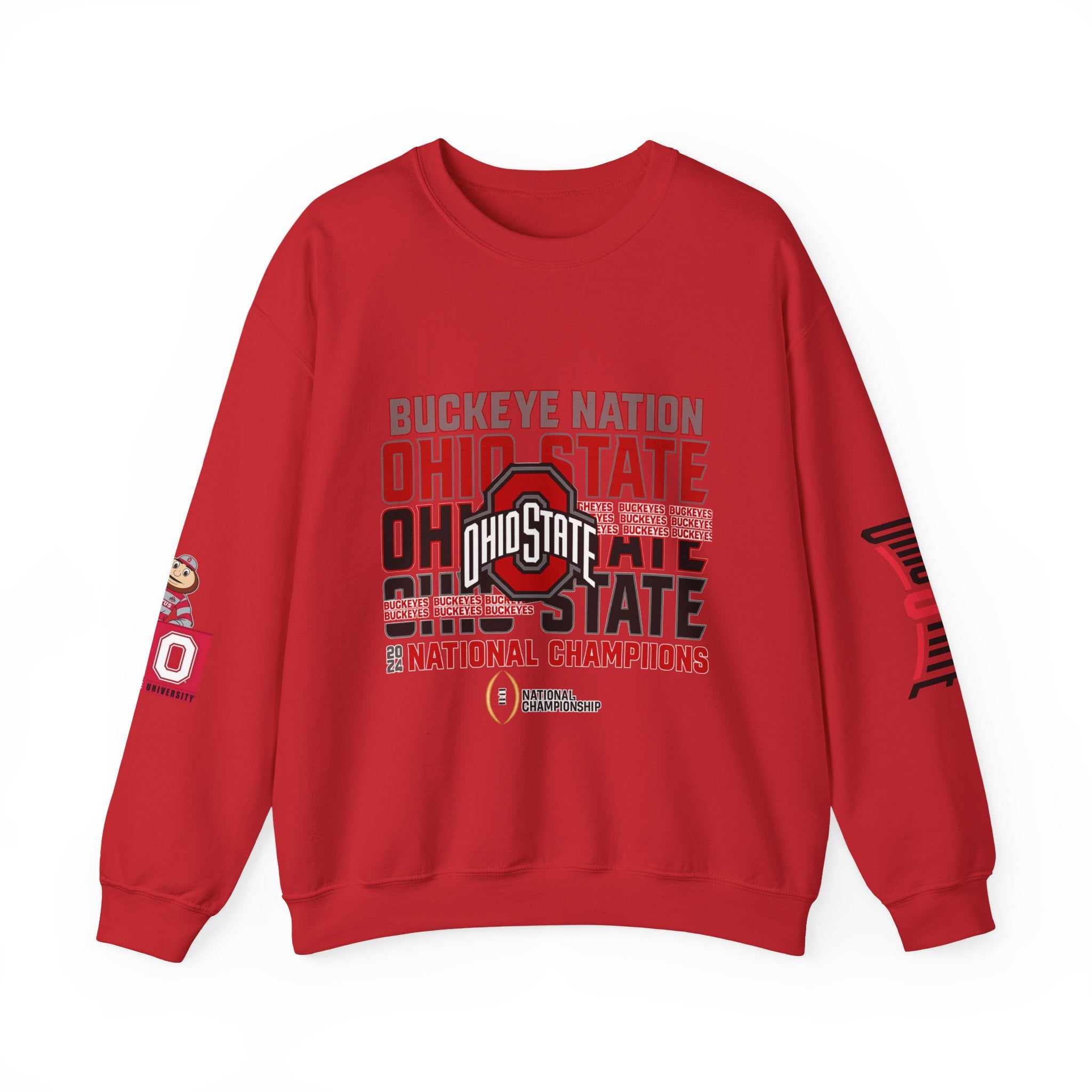 Ohio State Buckeyes Crewneck Sweatshirt – Buckeye Nation National Champions Design