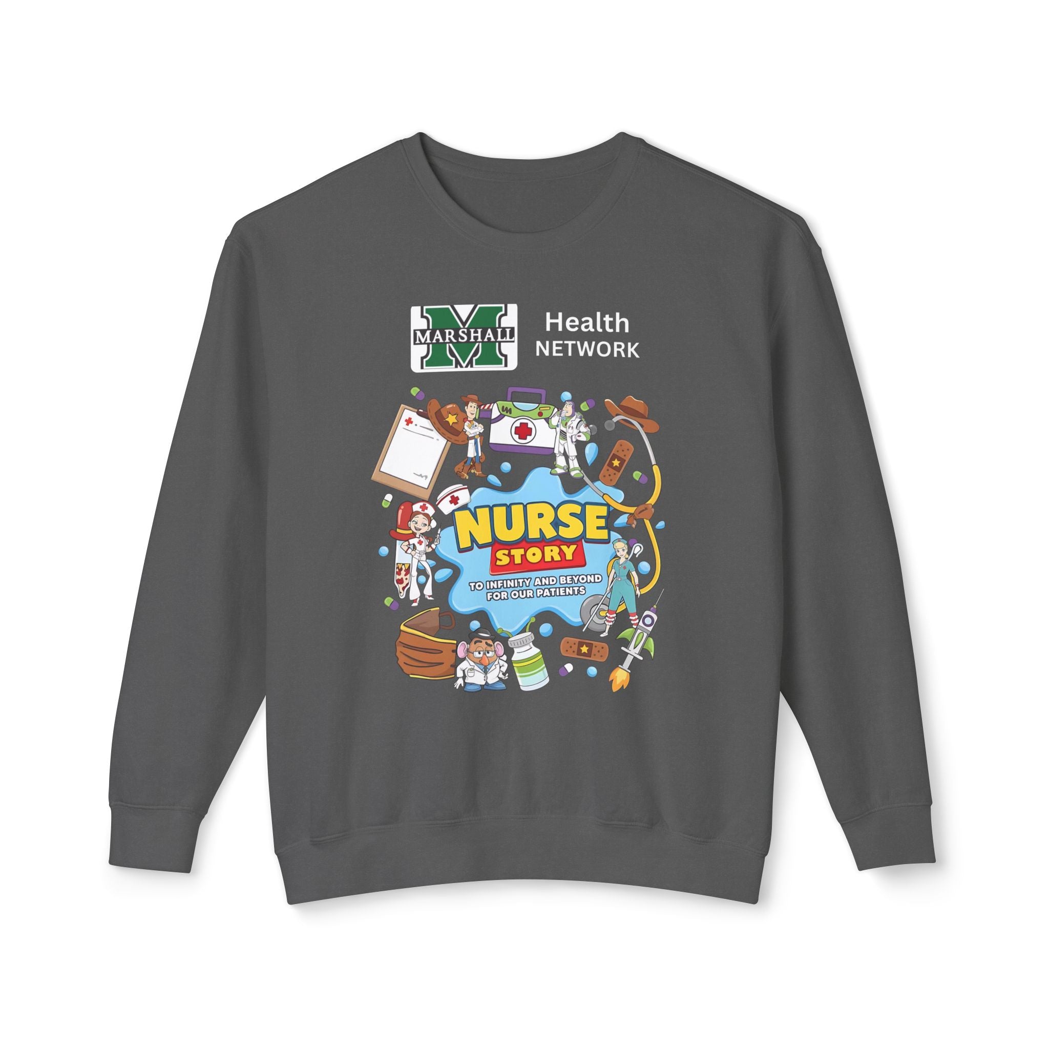 Nurse Story Crewneck Sweatshirt – Cute Medical Team Graphic Pullover
