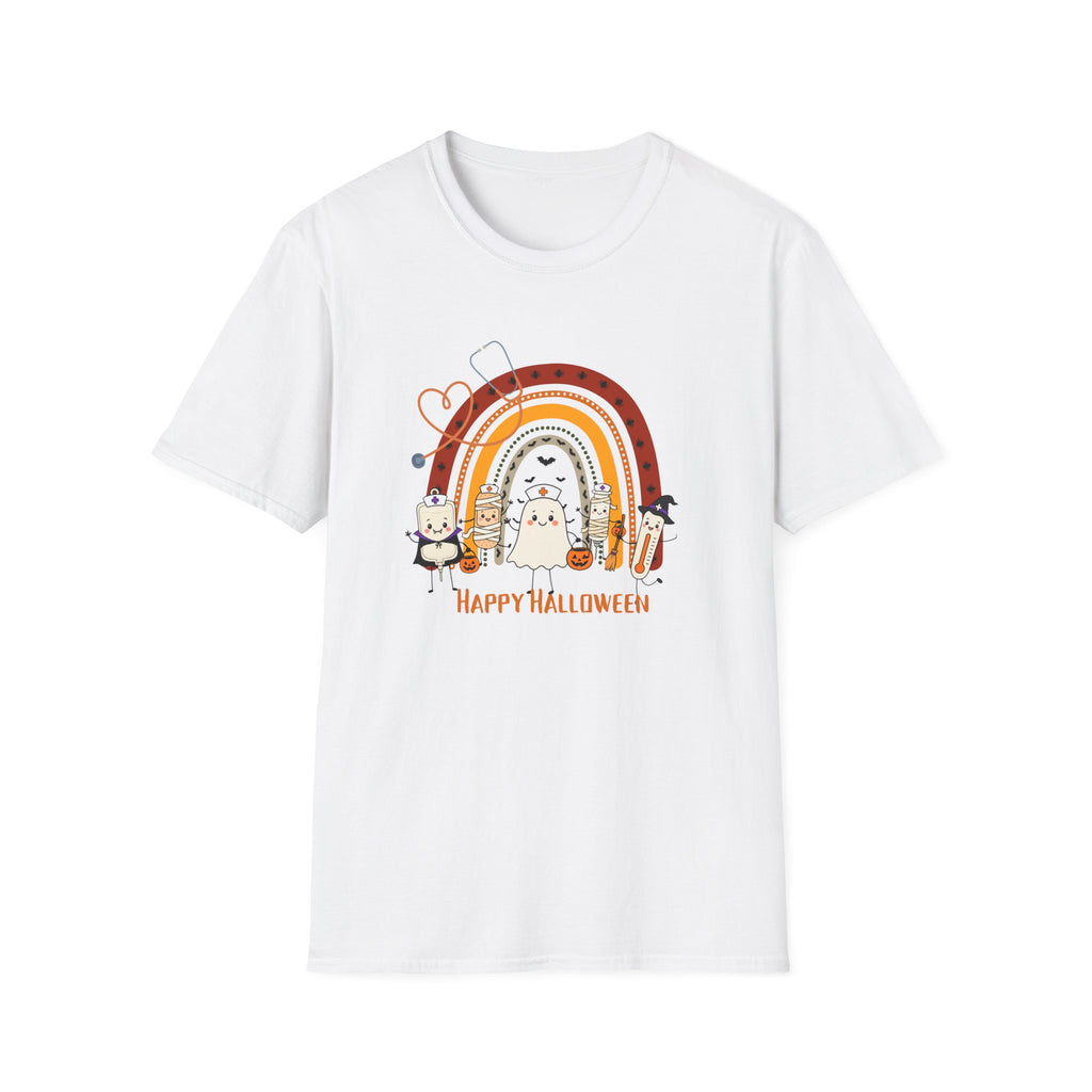 Halloween Rainbow Cats T-Shirt – Cute "Happy Halloween" Cat Costume Tee