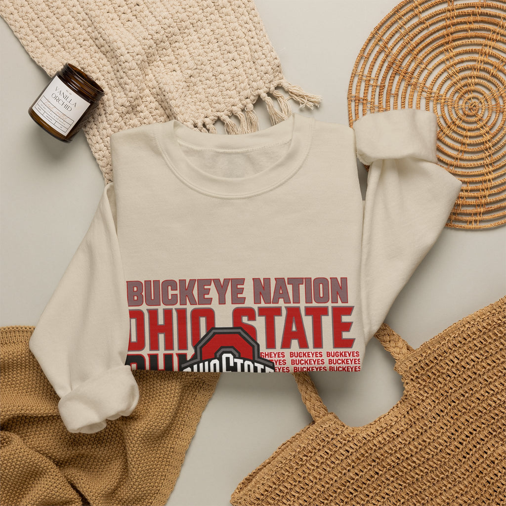 Ohio State Buckeyes Crewneck Sweatshirt – Buckeye Nation National Champions Design