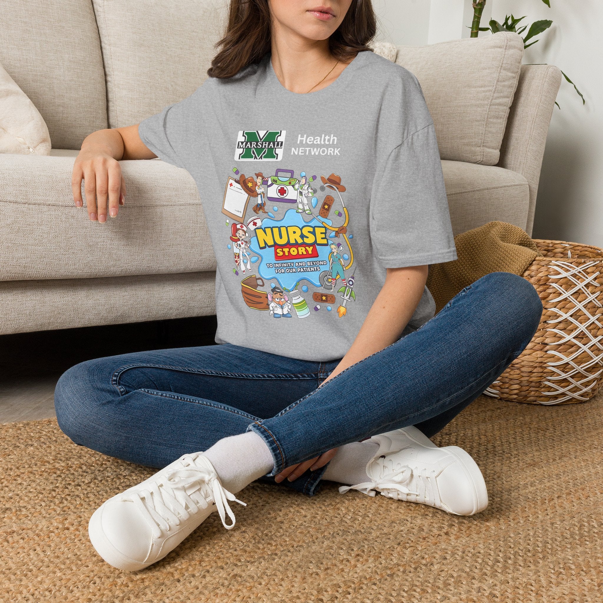 Nurse Story Graphic T‑Shirt — Marshall University School Nurse Gift