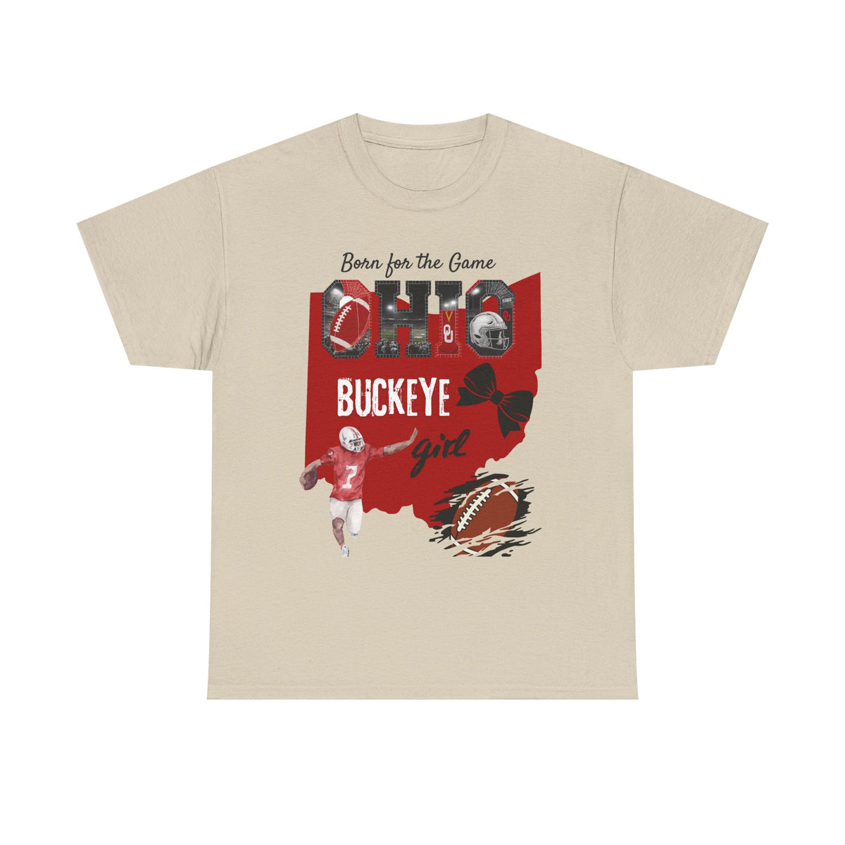 Buckeye Girl Tee — Ohio Football Born for the Game