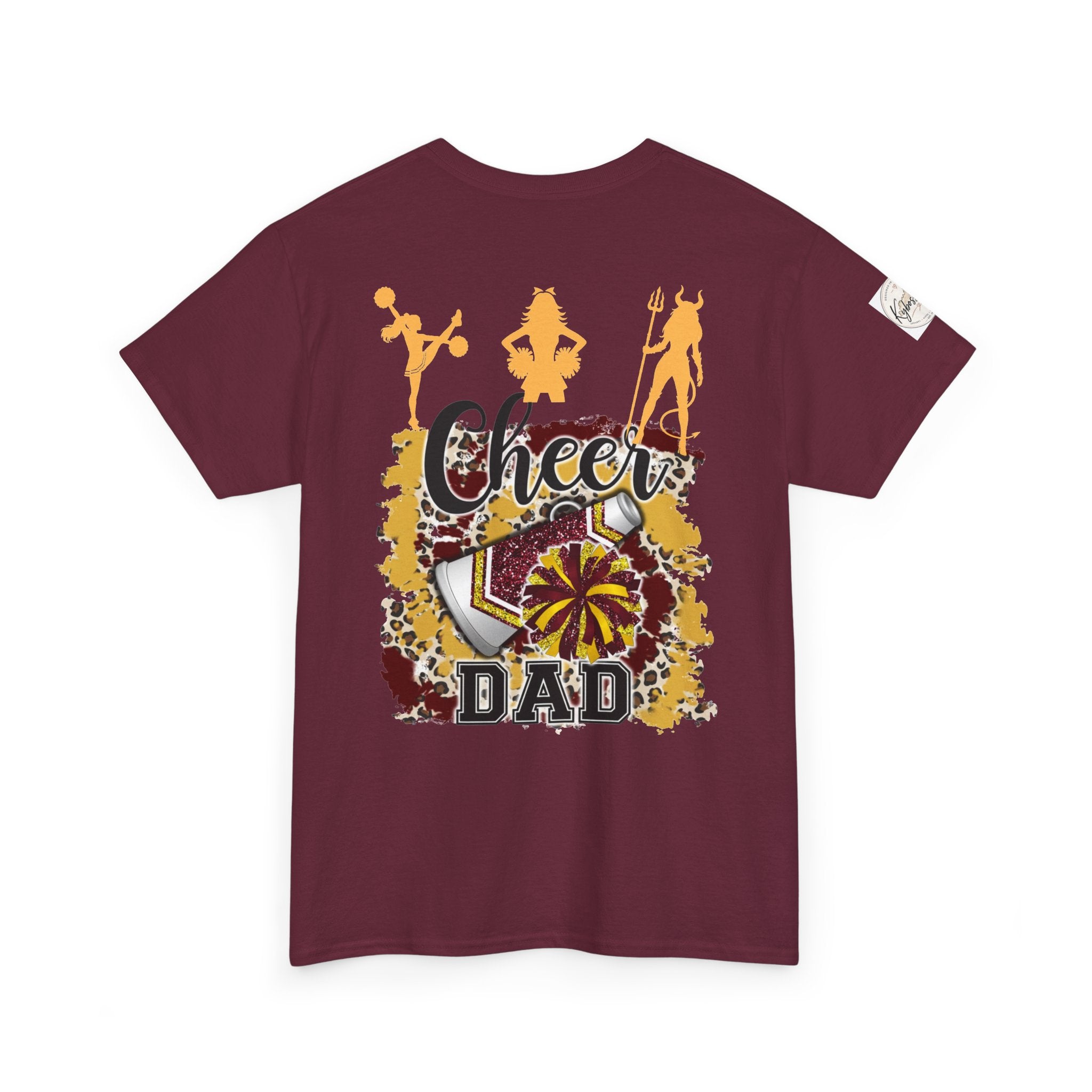 Cheer Dad T-Shirt — Pom Pom Cheerleader Silhouette Tee