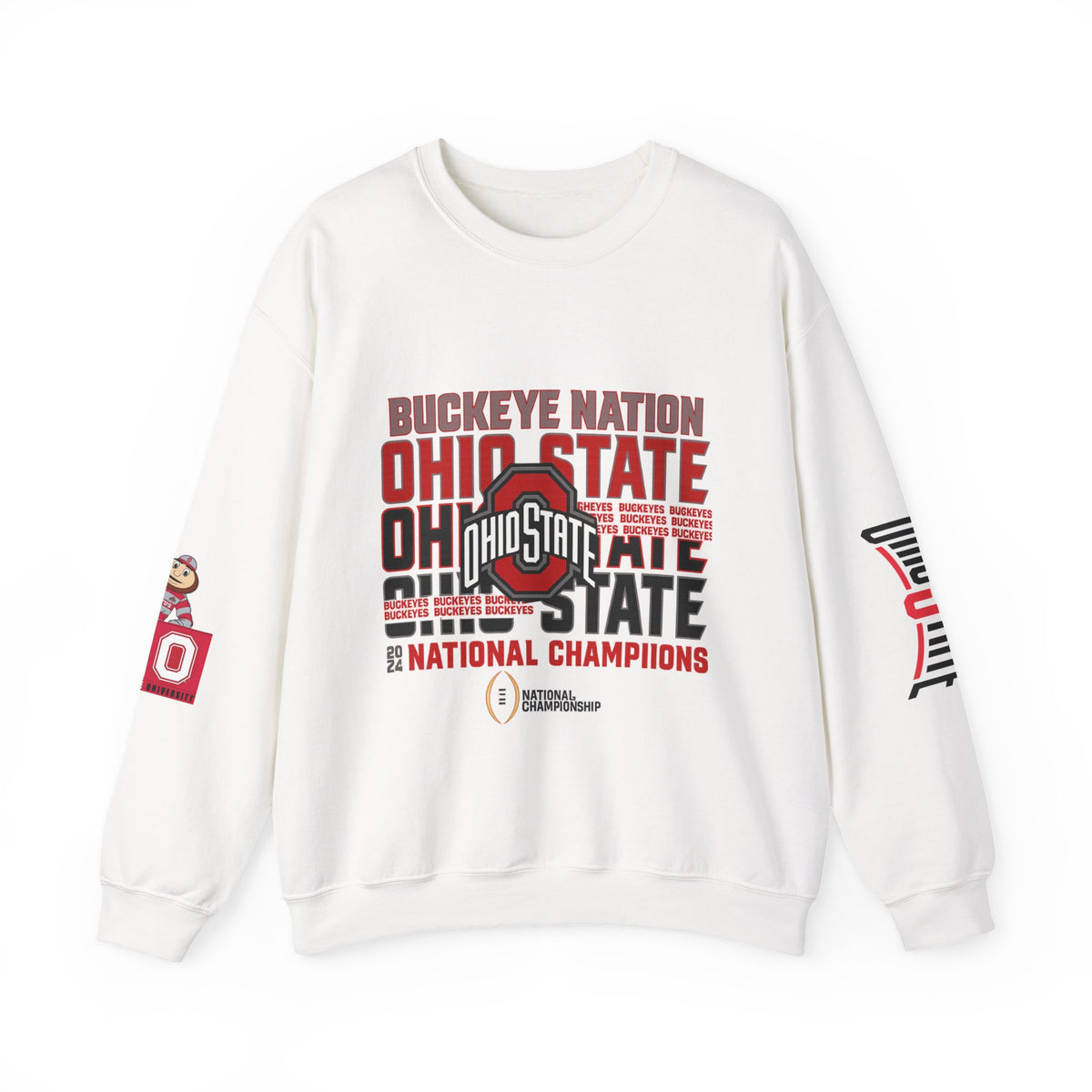 Ohio State Buckeyes Crewneck Sweatshirt – Buckeye Nation National Champions Design