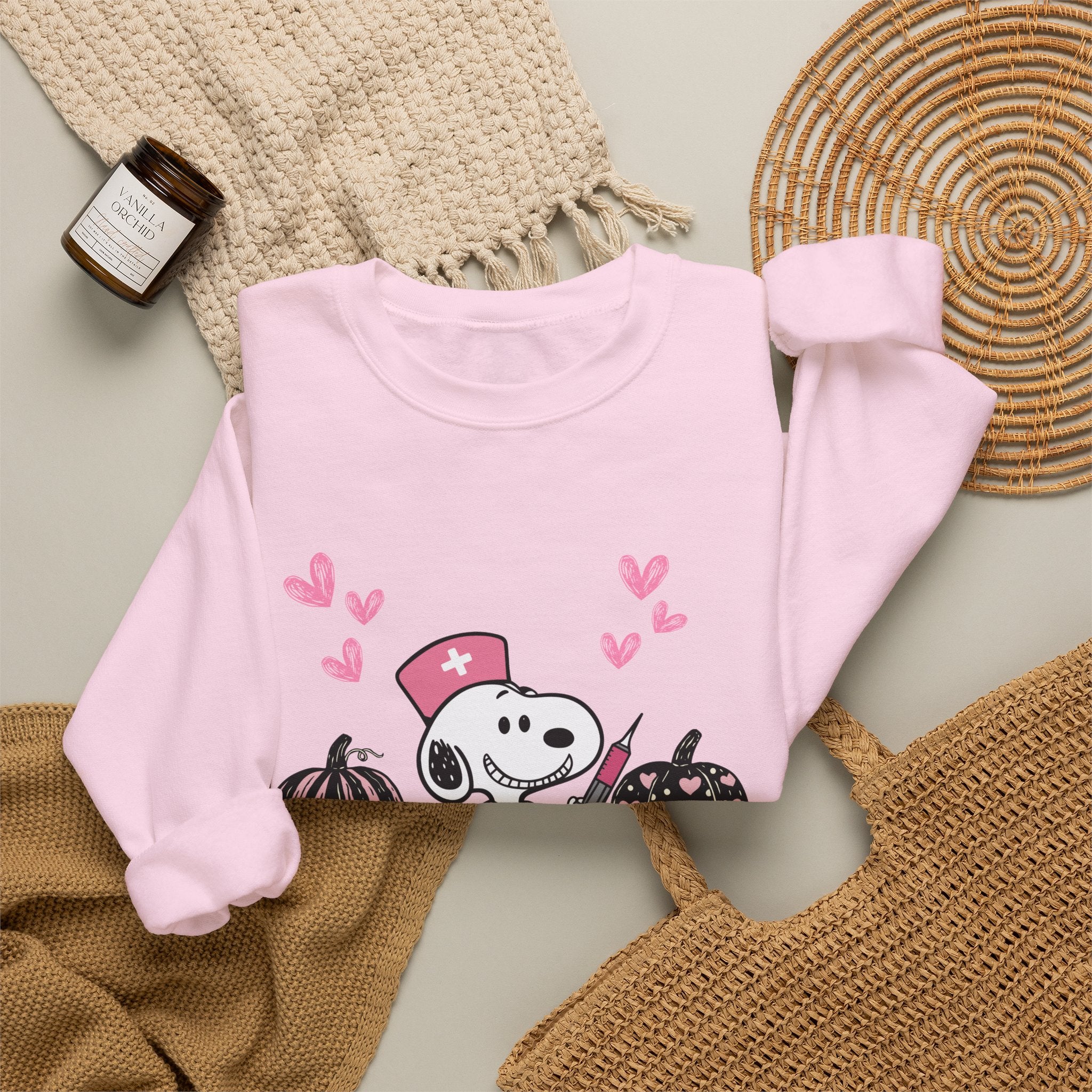 Breast Cancer Awareness Nurse Sweatshirt - Pink Ribbon "In October We Wear Pink"