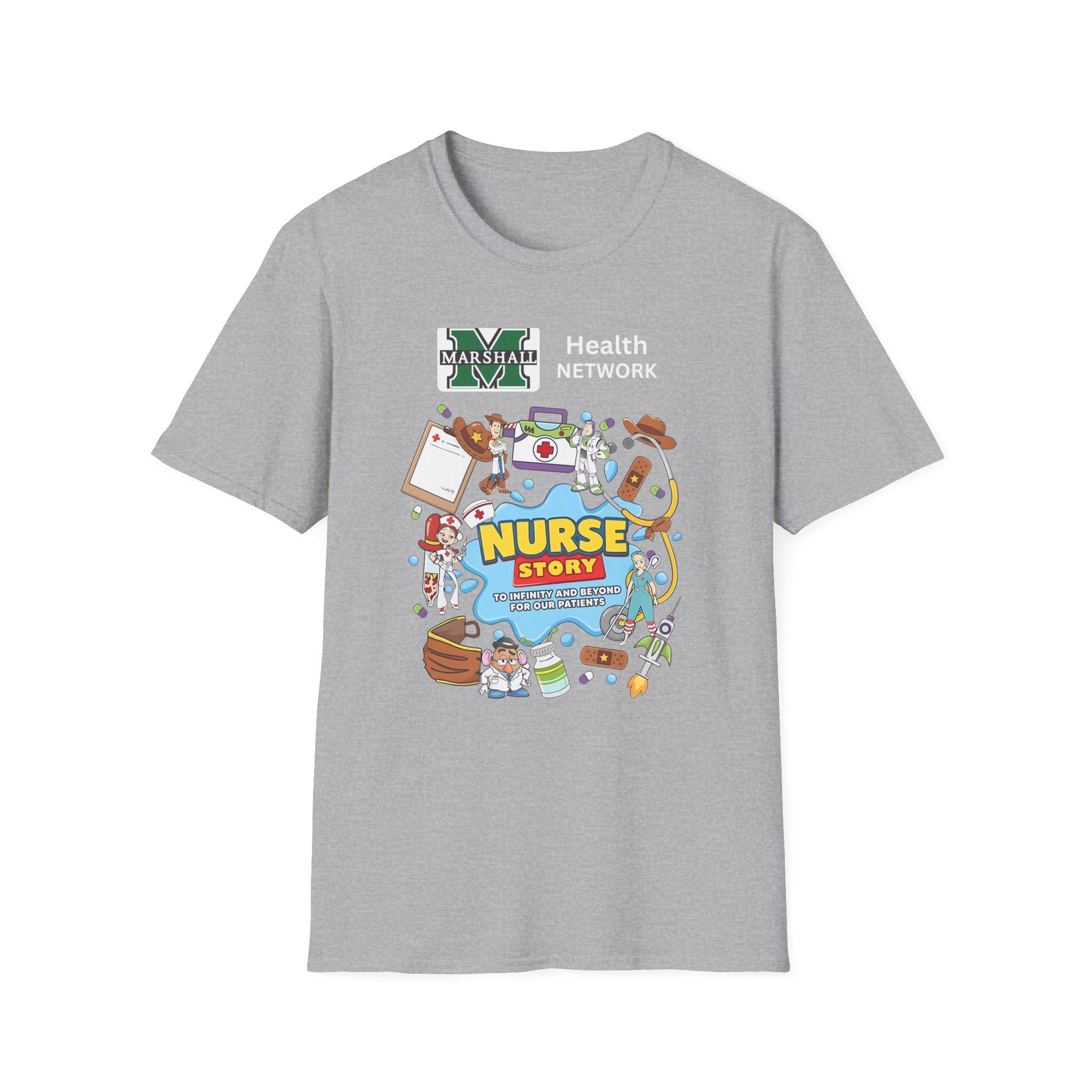 Nurse Story Graphic T‑Shirt — Marshall University School Nurse Gift