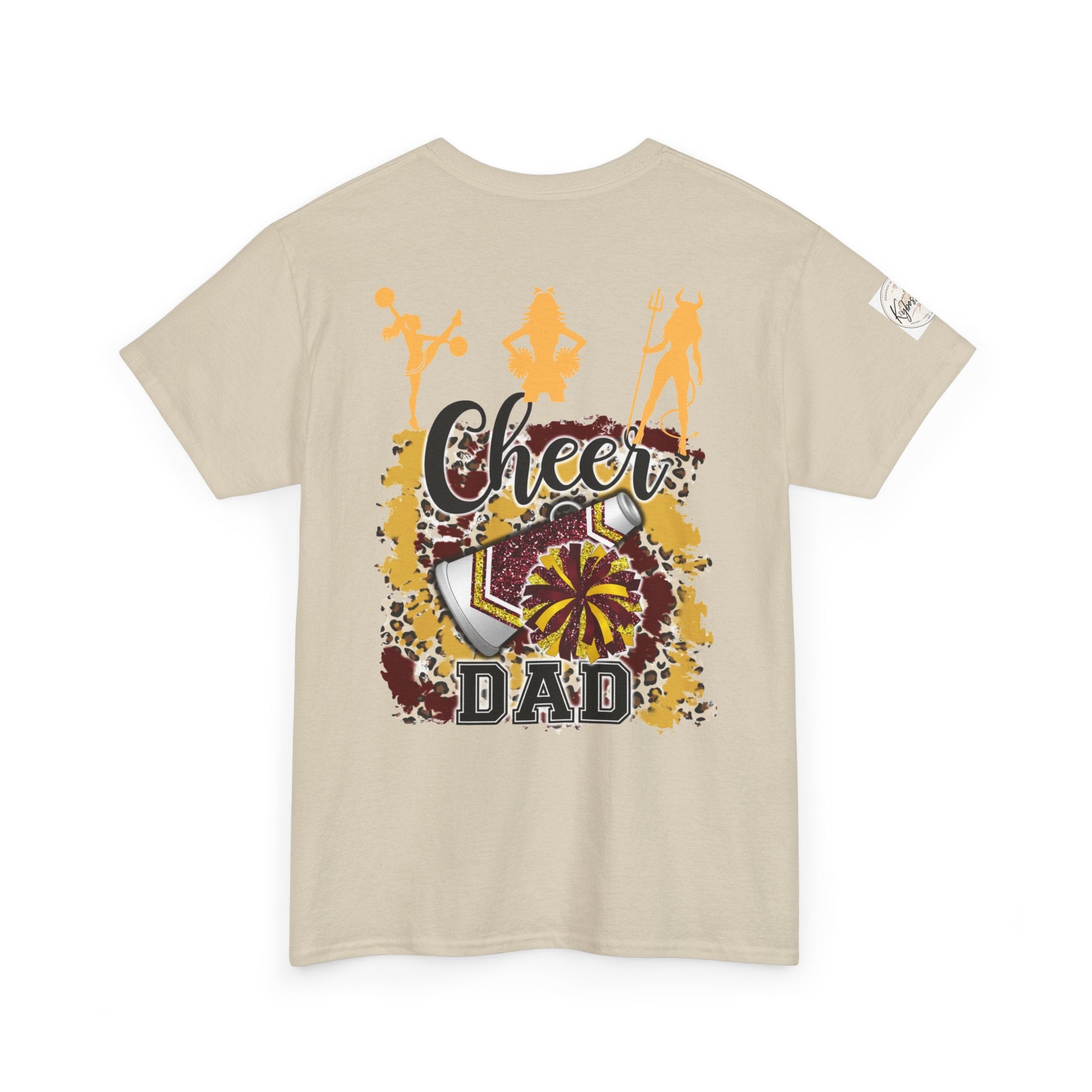 Cheer Dad T-Shirt — Pom Pom Cheerleader Silhouette Tee
