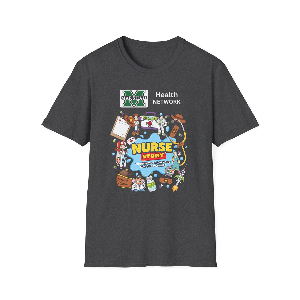 Nurse Story Graphic T‑Shirt — Marshall University School Nurse Gift