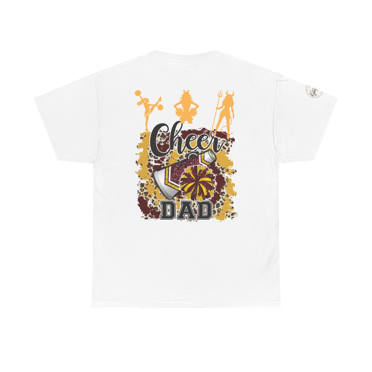 Cheer Dad T-Shirt — Pom Pom Cheerleader Silhouette Tee