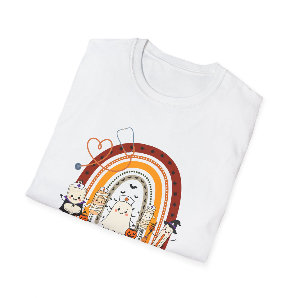 Halloween Rainbow Cats T-Shirt – Cute "Happy Halloween" Cat Costume Tee