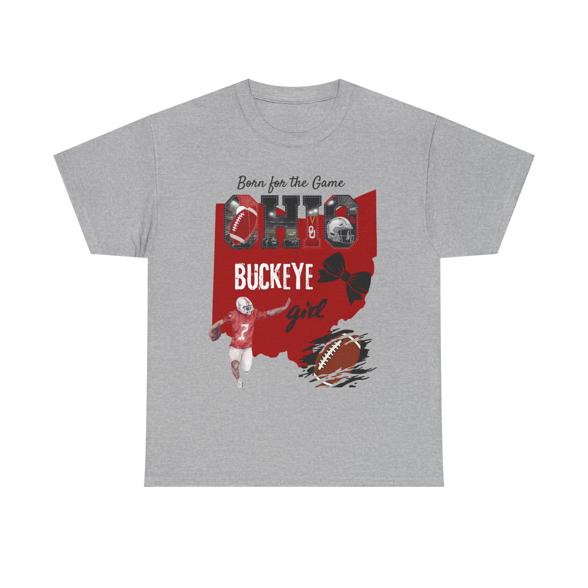 Buckeye Girl Tee — Ohio Football Born for the Game