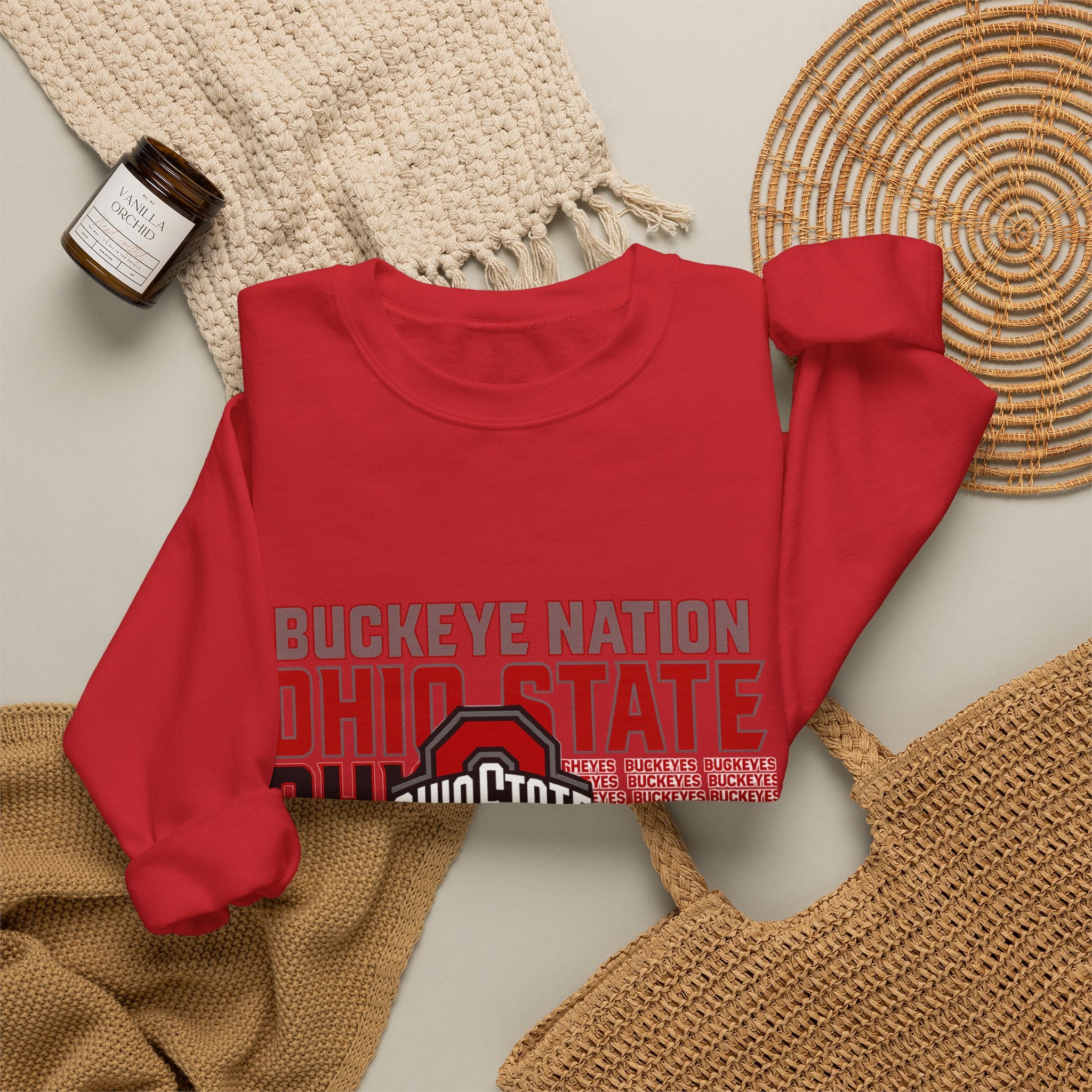 Ohio State Buckeyes Crewneck Sweatshirt – Buckeye Nation National Champions Design