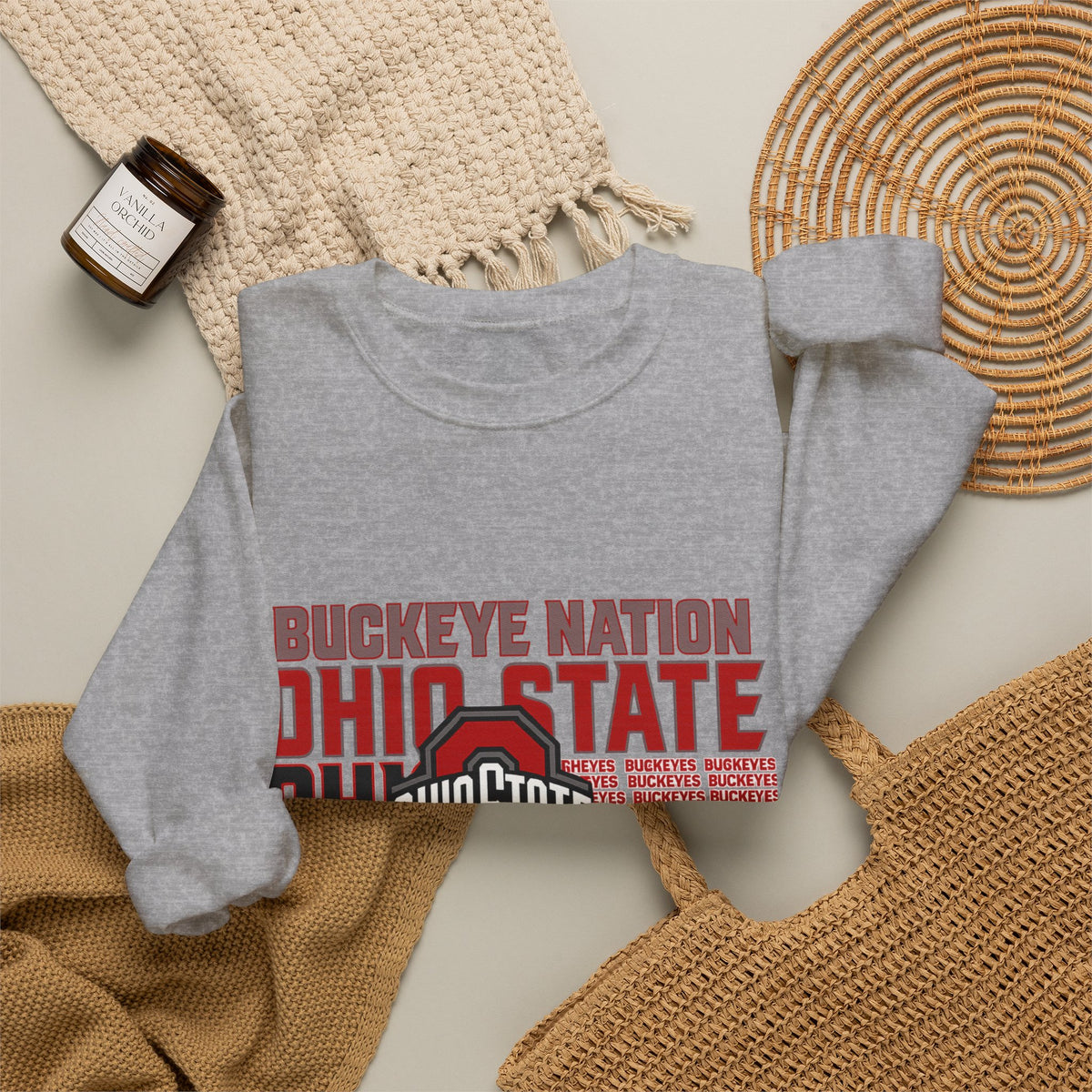 Ohio State Buckeyes Crewneck Sweatshirt – Buckeye Nation National Champions Design