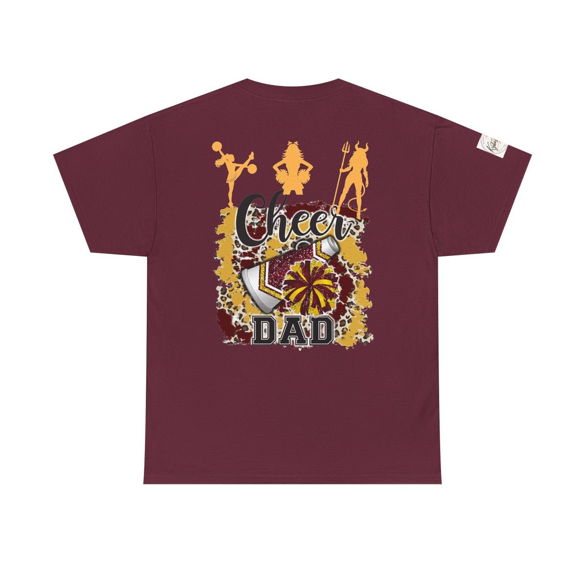 Cheer Dad T-Shirt — Pom Pom Cheerleader Silhouette Tee