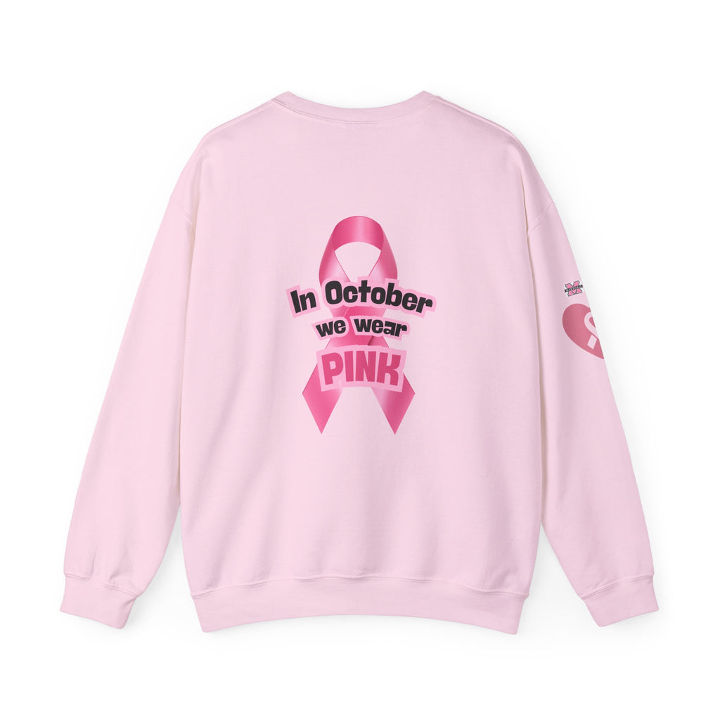 Breast Cancer Awareness Nurse Sweatshirt - Pink Ribbon "In October We Wear Pink"