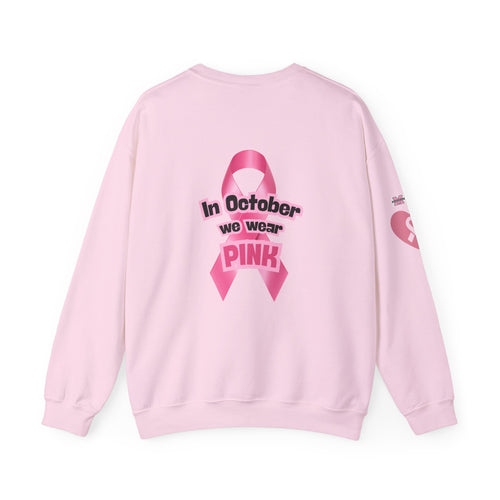 Breast Cancer Awareness Nurse Sweatshirt - Pink Ribbon "In October We Wear Pink"