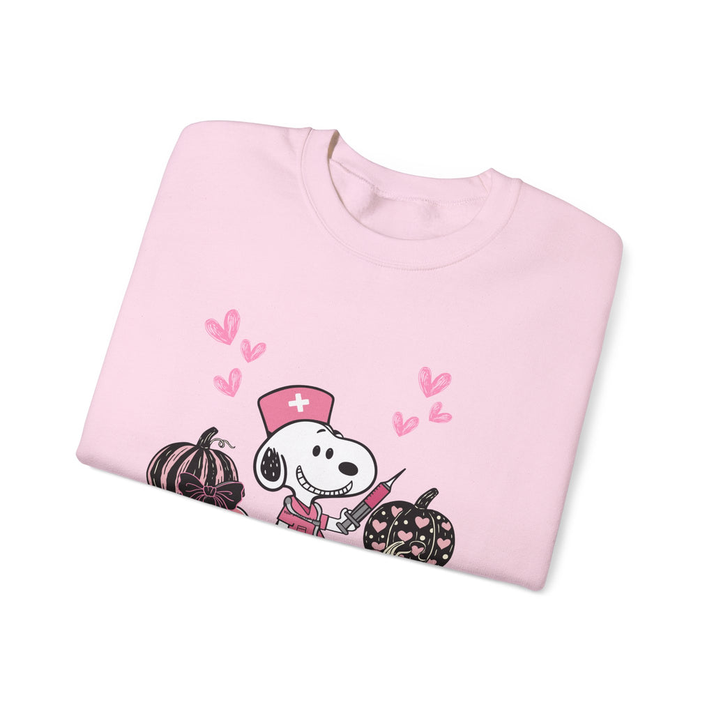 Breast Cancer Awareness Nurse Sweatshirt - Pink Ribbon "In October We Wear Pink"
