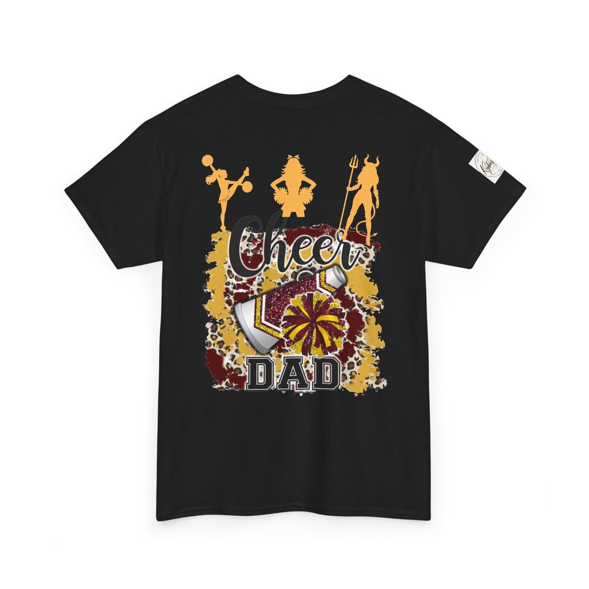 Cheer Dad T-Shirt — Pom Pom Cheerleader Silhouette Tee