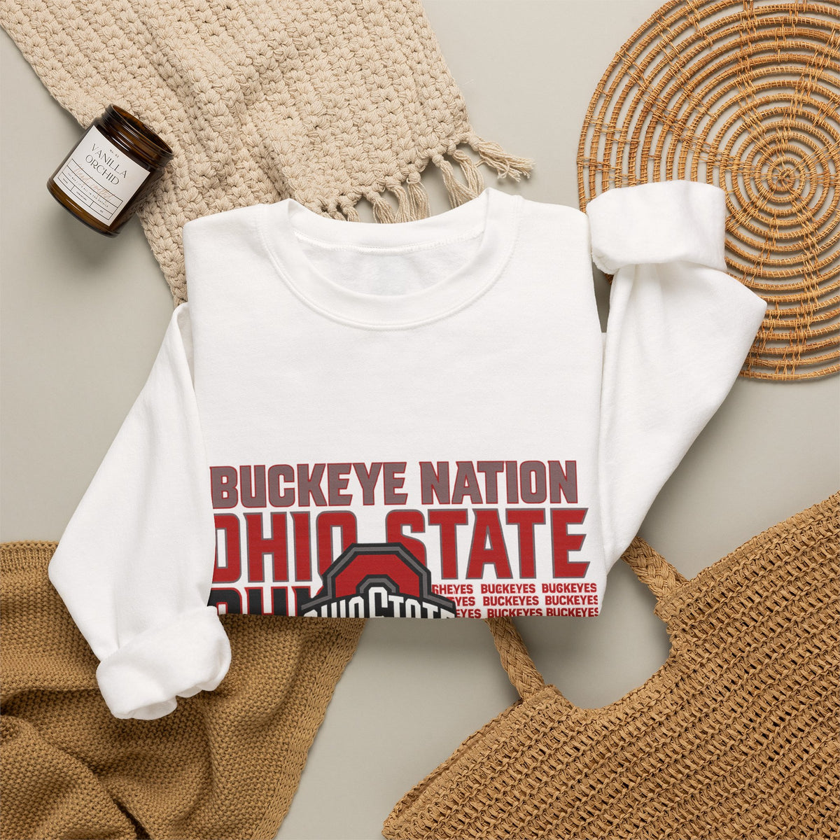 Ohio State Buckeyes Crewneck Sweatshirt – Buckeye Nation National Champions Design