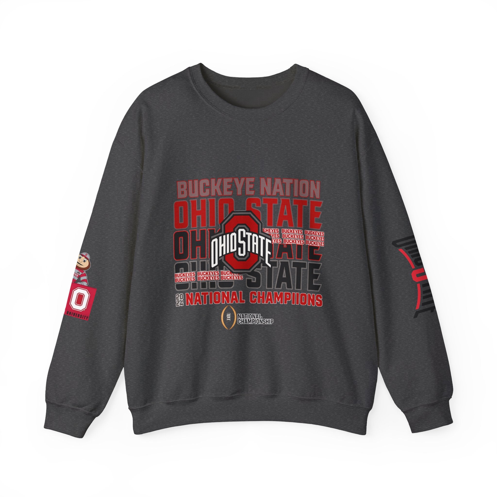 Ohio State Buckeyes Crewneck Sweatshirt – Buckeye Nation National Champions Design